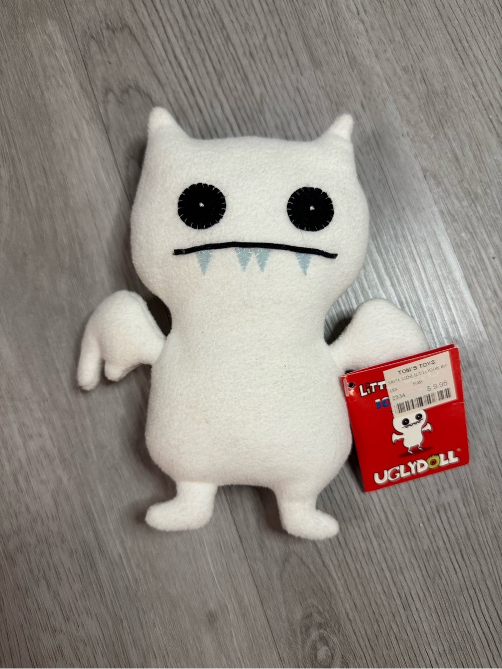 Uglydoll Ice-Bat White Mini Plush Stuffed Animal Vintage 2002 NWT